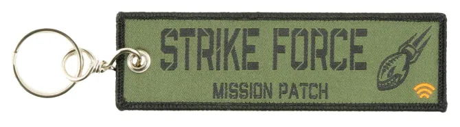 Strike Force tactical gear branded custom rubber keychain emblem