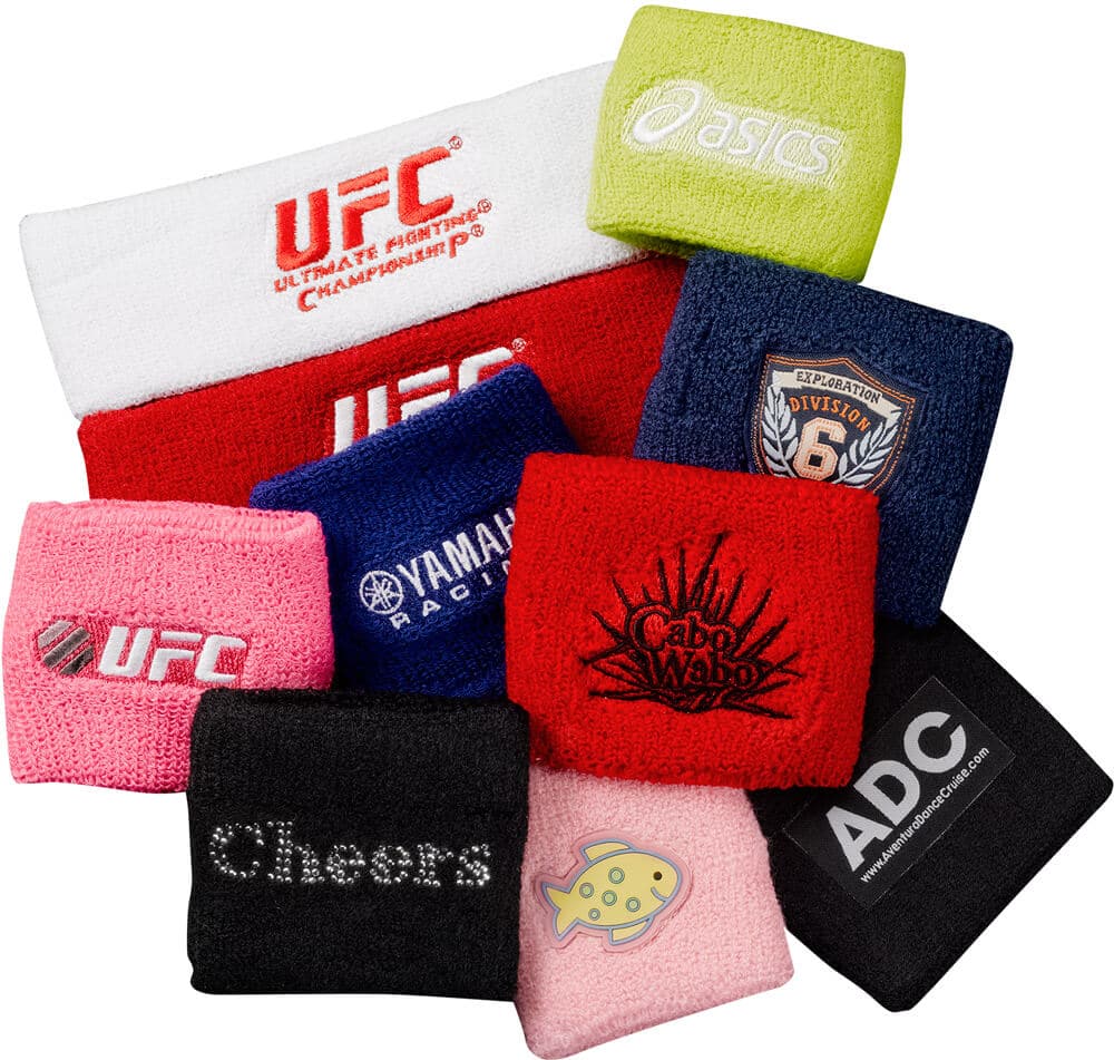 custom terry cloth wristbands