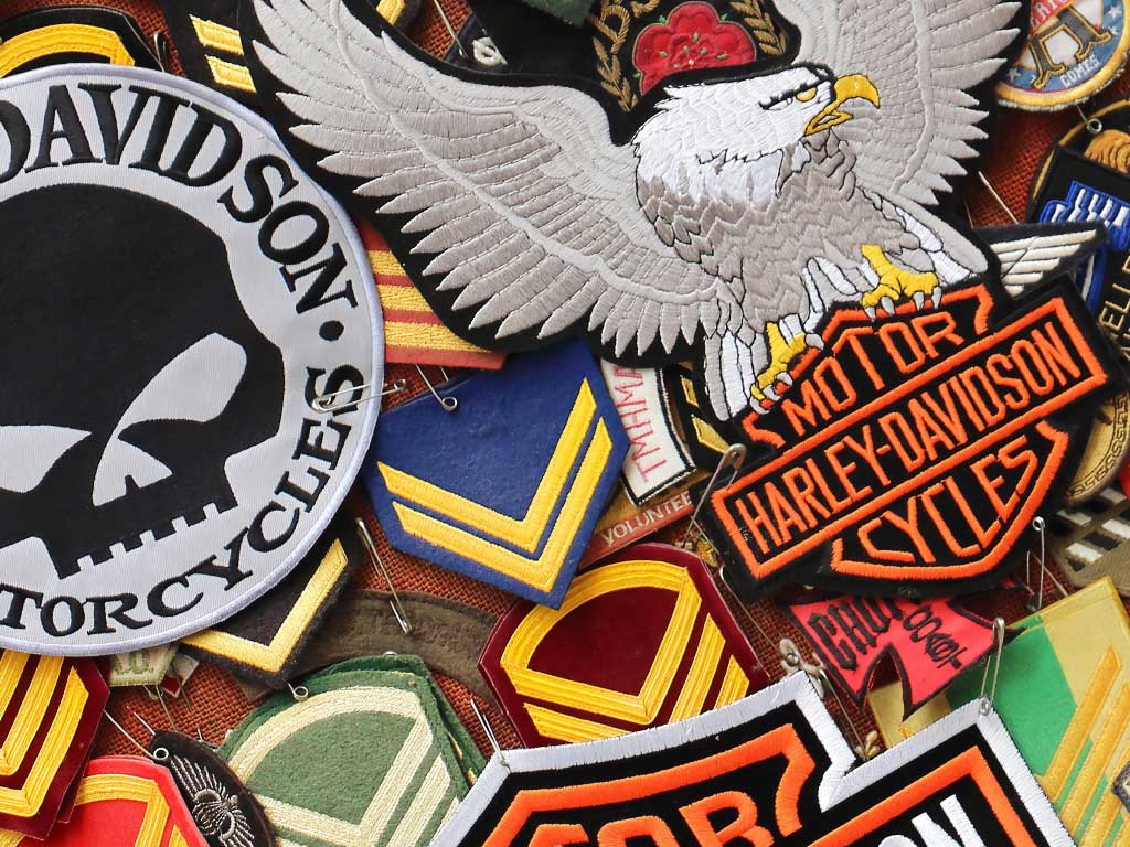 Embroidered Custom Patches for Jackets With VELCRO® Brand Option , Iron on  Motorcycle Name Patches 